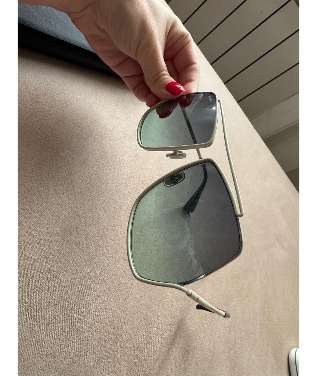 MAX MARA Зеленые металлические солнцезащитные очки, фото 2