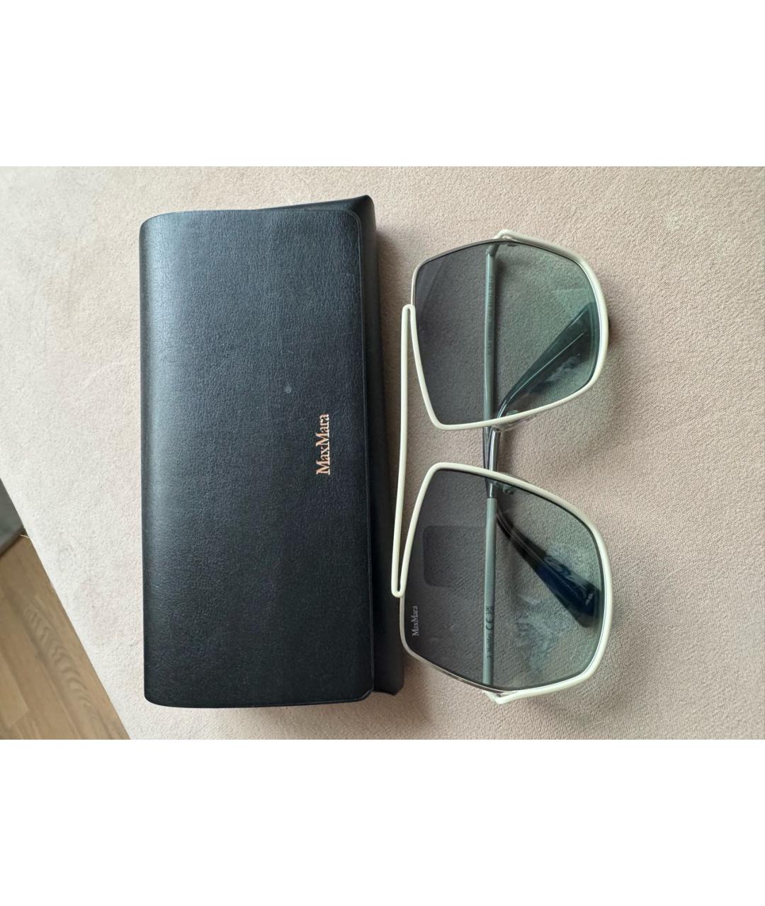 MAX MARA Зеленые металлические солнцезащитные очки, фото 4