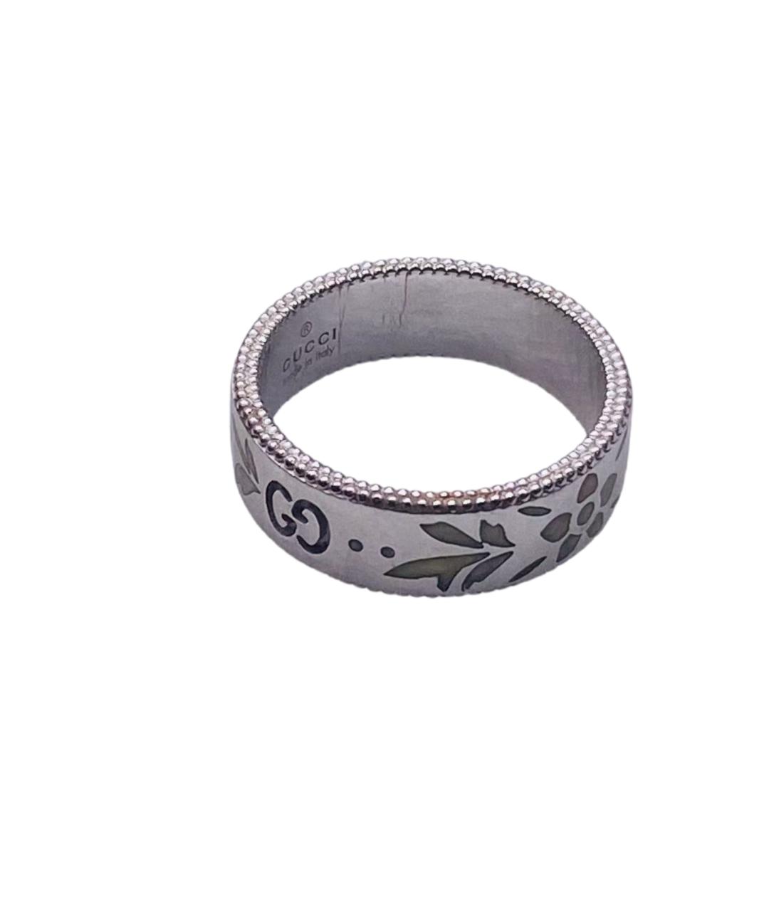 GUCCI Серебряное кольцо из белого золота, фото 2