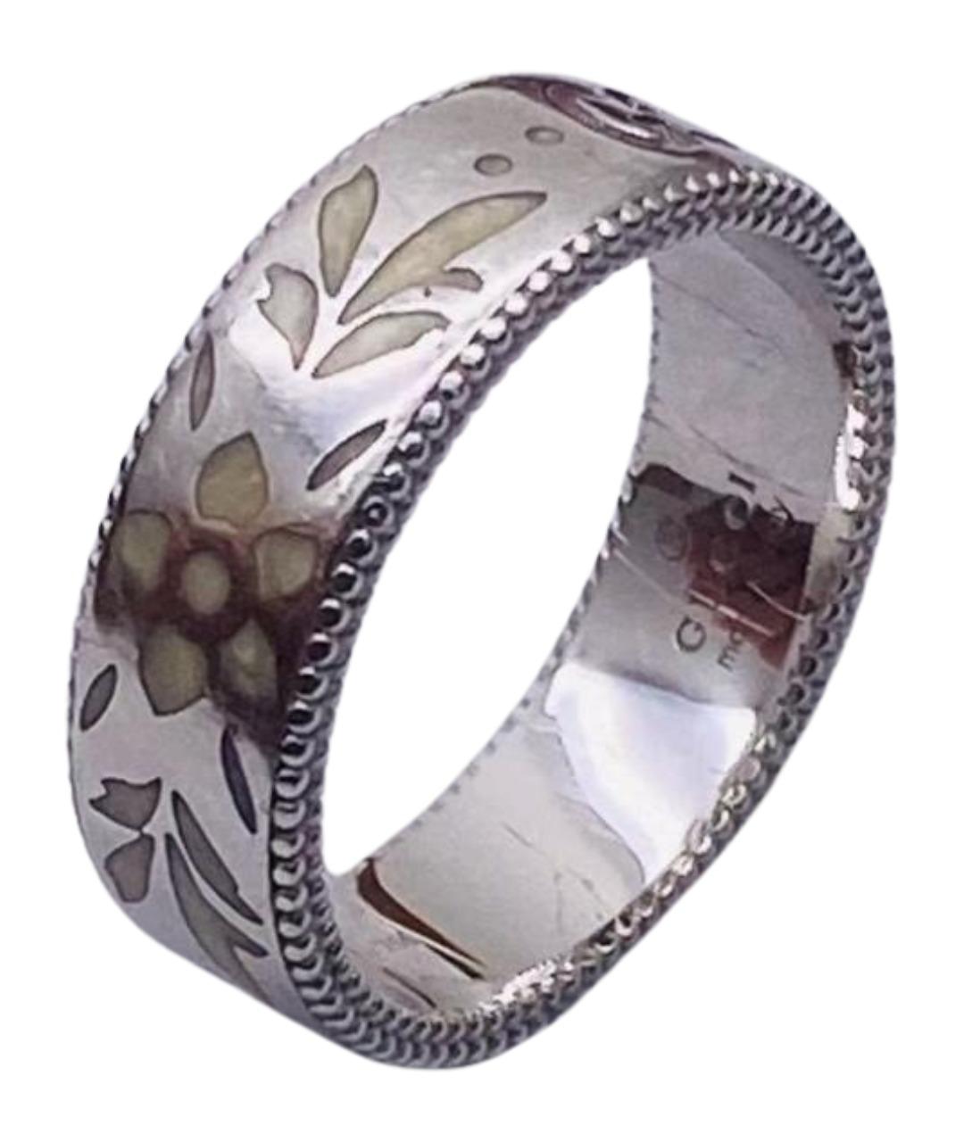 GUCCI Серебряное кольцо из белого золота, фото 1