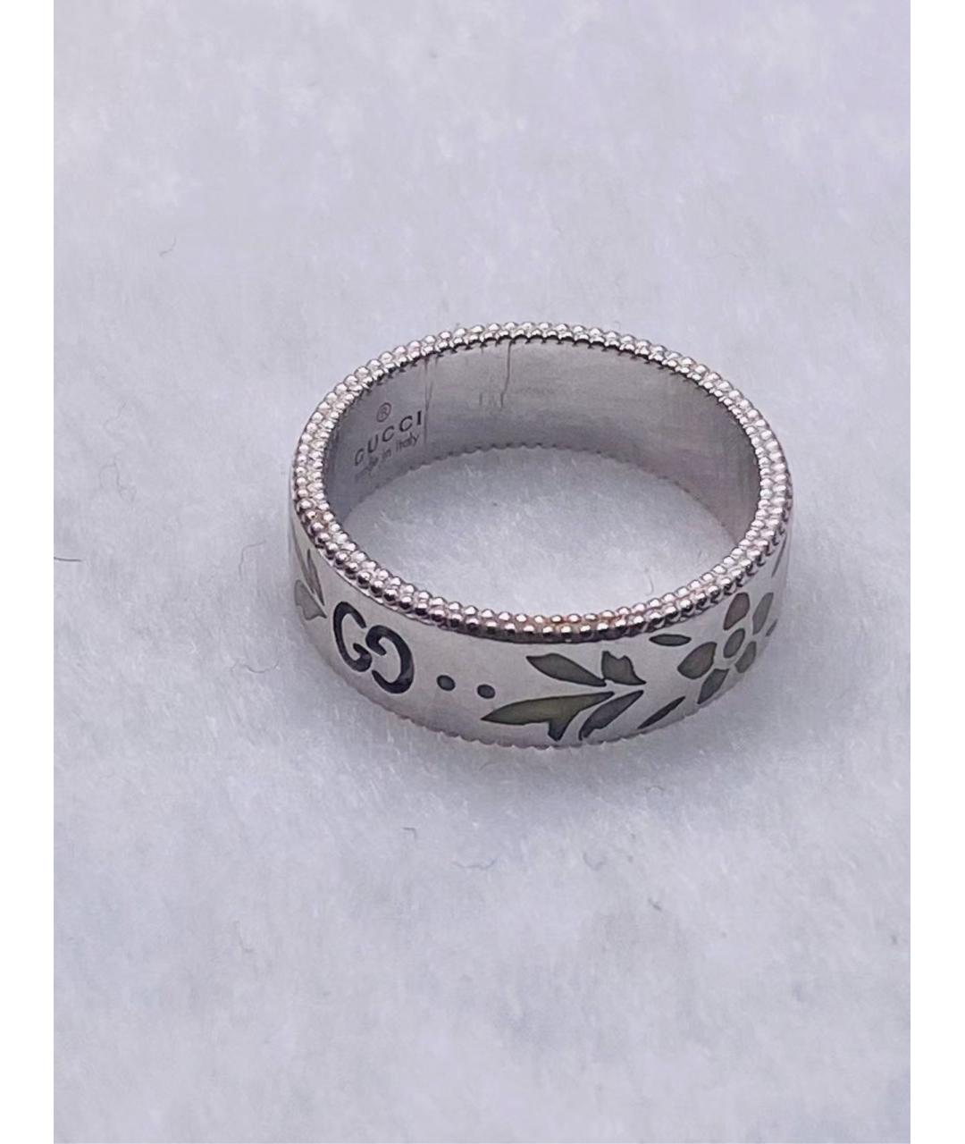 GUCCI Серебряное кольцо из белого золота, фото 3