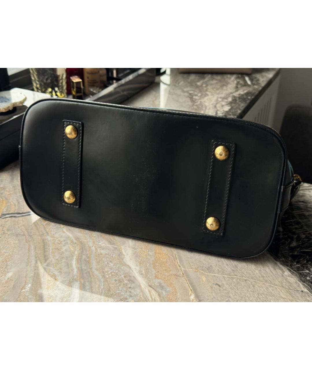 LOUIS VUITTON Бирюзовая кожаная сумка с короткими ручками, фото 5