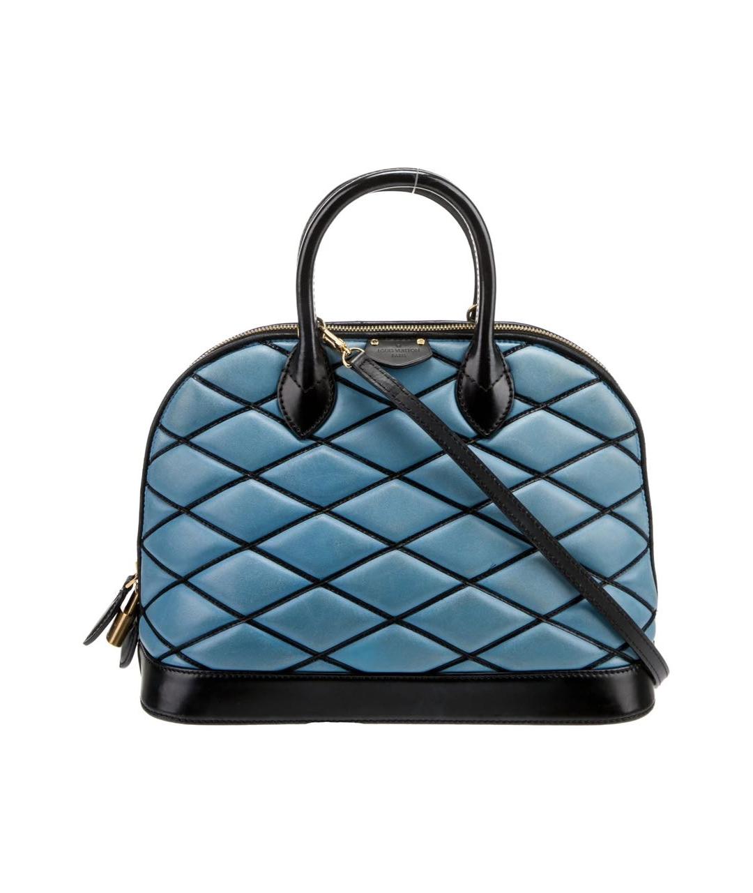 LOUIS VUITTON Бирюзовая кожаная сумка с короткими ручками, фото 7