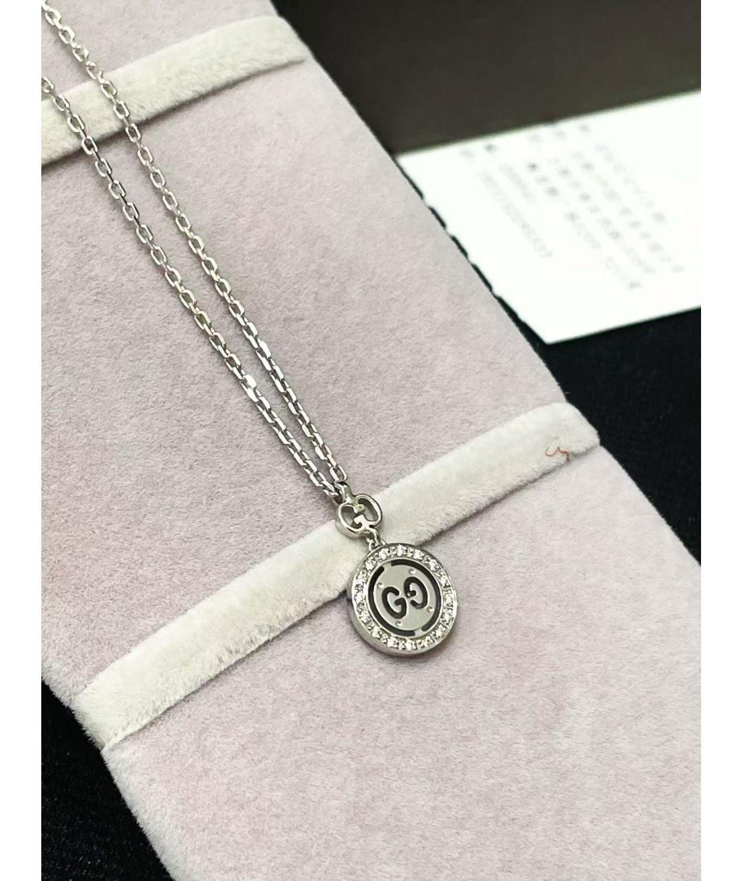 GUCCI Серебряная подвеска из белого золота, фото 6