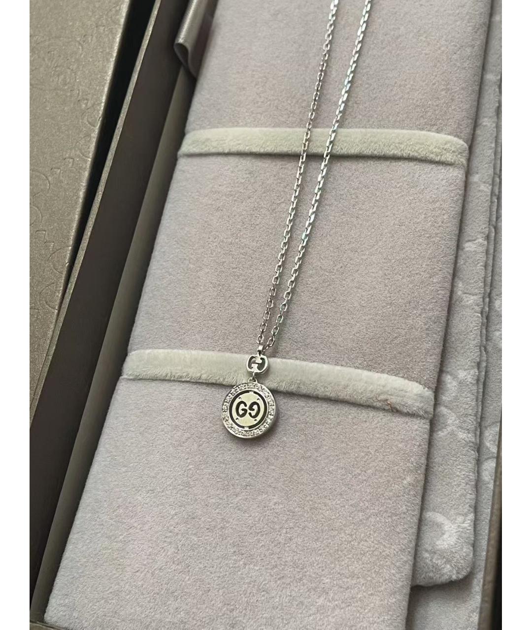 GUCCI Серебряная подвеска из белого золота, фото 2