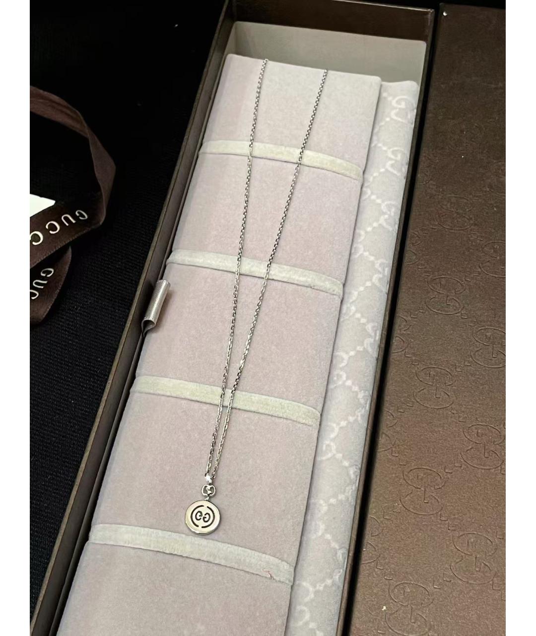 GUCCI Серебряная подвеска из белого золота, фото 3