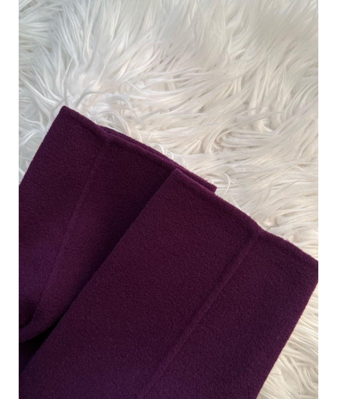 MAX MARA STUDIO Фиолетовое шерстяное пальто, фото 4