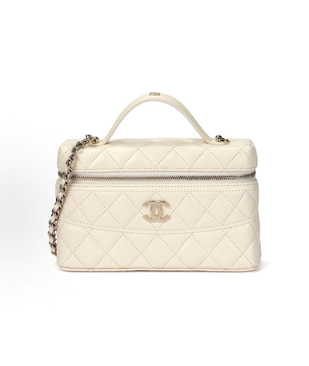 CHANEL Бежевая кожаная сумка через плечо, фото 6