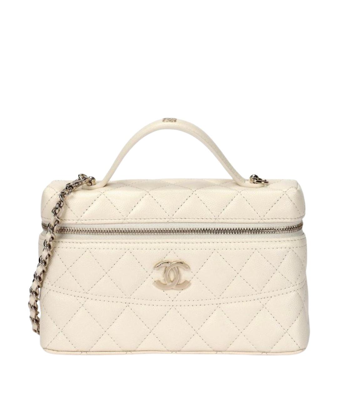 CHANEL Бежевая кожаная сумка через плечо, фото 1