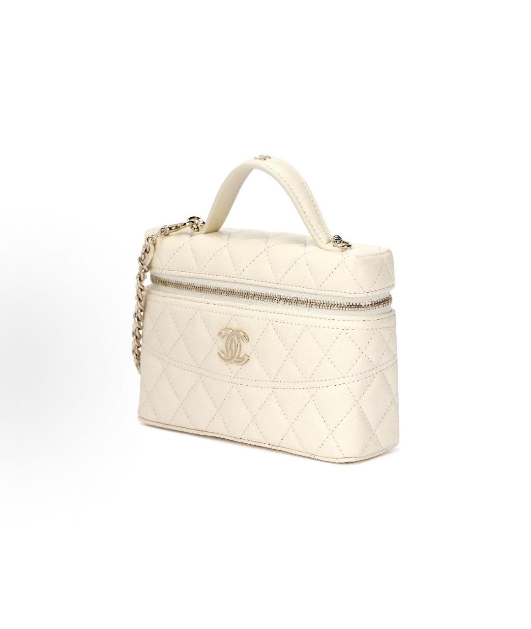 CHANEL Бежевая кожаная сумка через плечо, фото 2