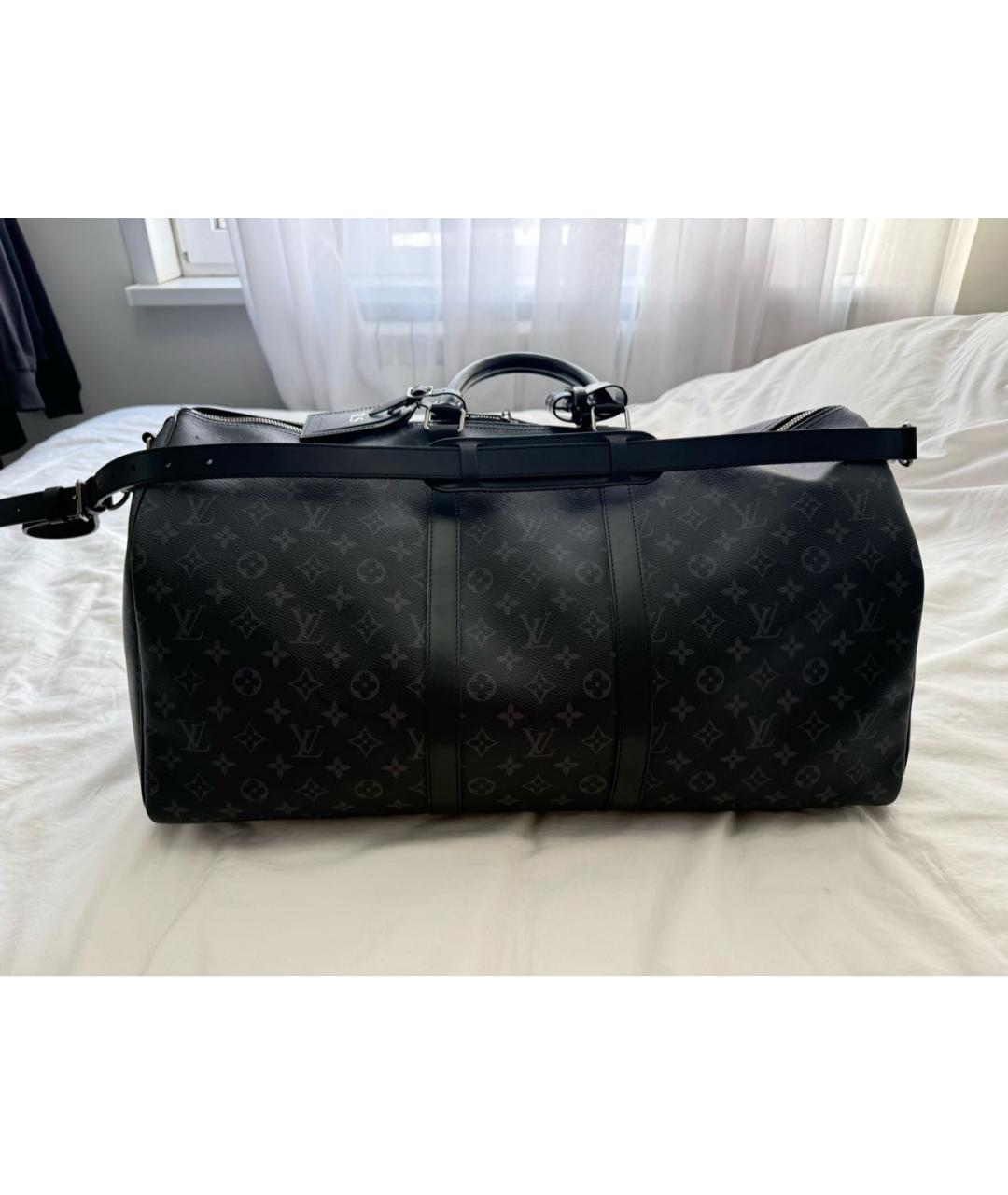 LOUIS VUITTON Черная дорожная/спортивная сумка, фото 2