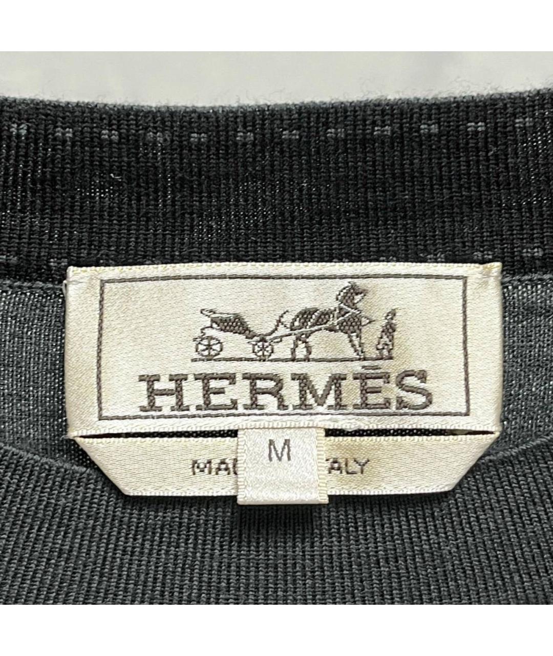 HERMES Антрацитовый шерстяной джемпер / свитер, фото 6