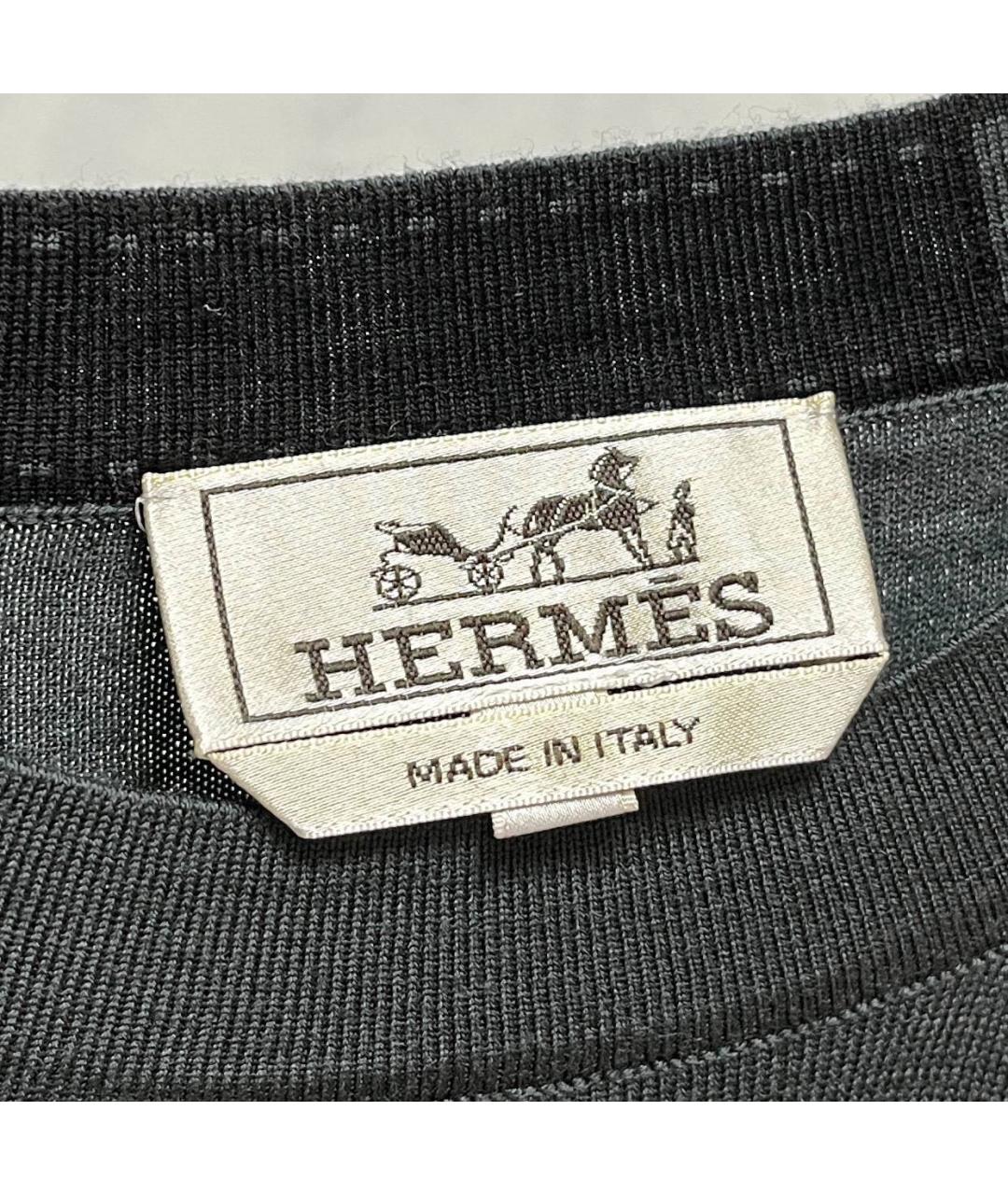 HERMES Антрацитовый шерстяной джемпер / свитер, фото 5