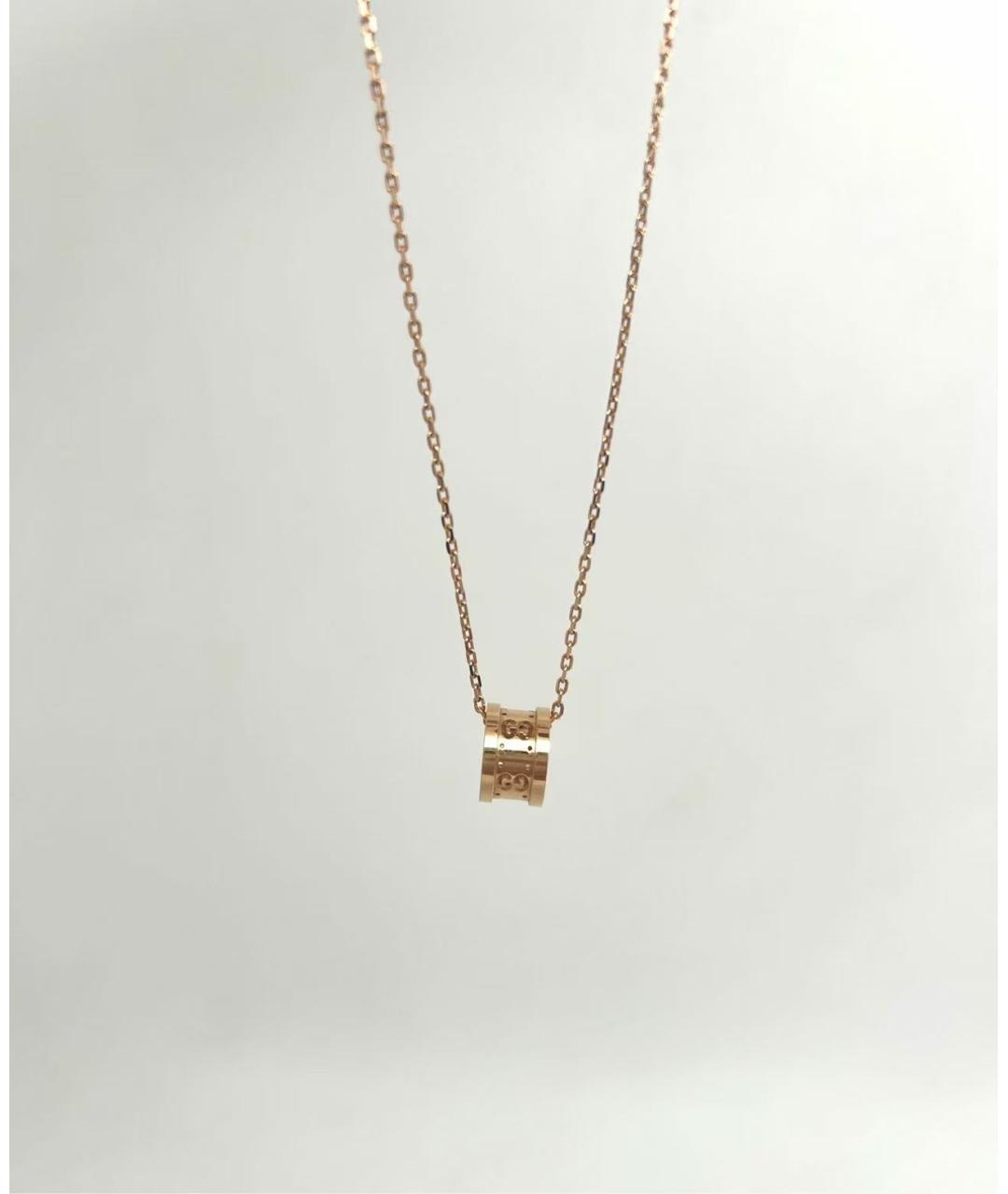GUCCI Золотая подвеска из розового золота, фото 7