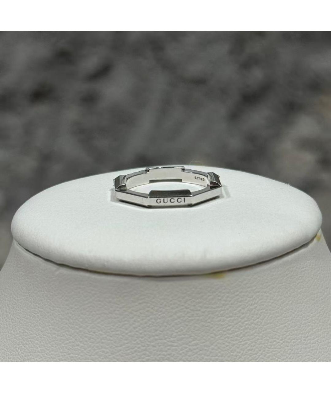 GUCCI Серебряное кольцо из белого золота, фото 3