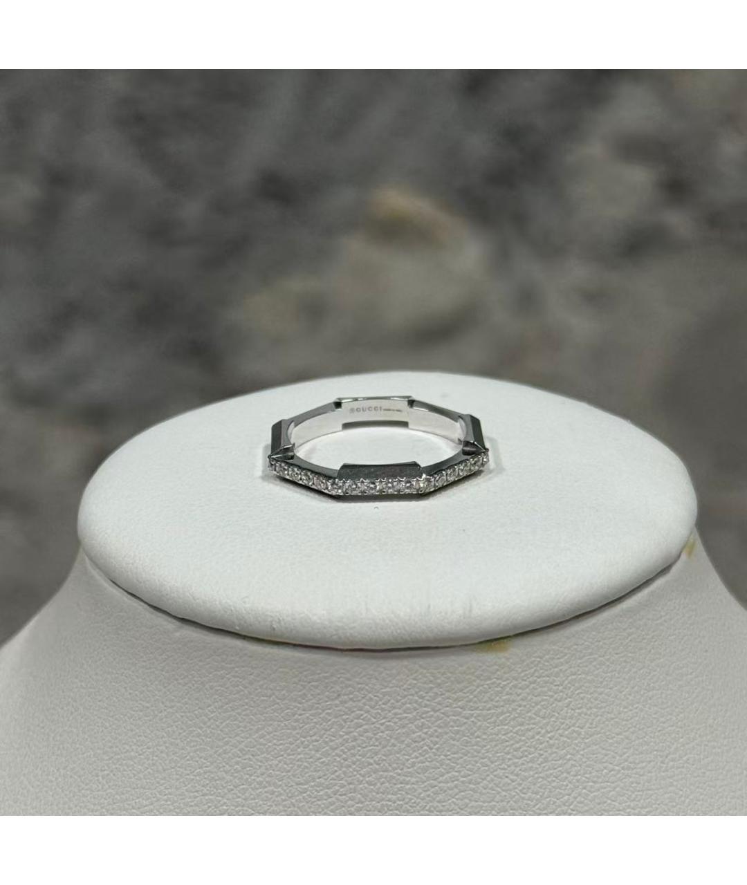 GUCCI Серебряное кольцо из белого золота, фото 2