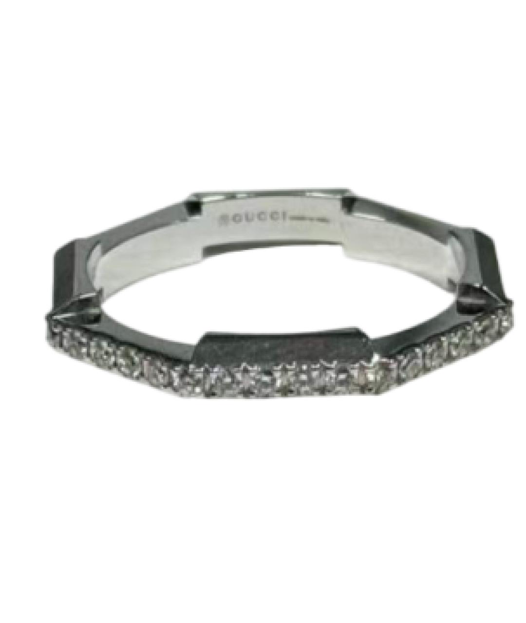 GUCCI Серебряное кольцо из белого золота, фото 1