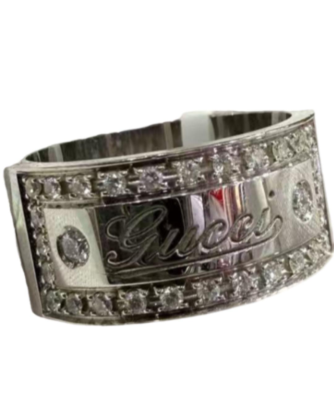 GUCCI Серебряное кольцо из белого золота, фото 2