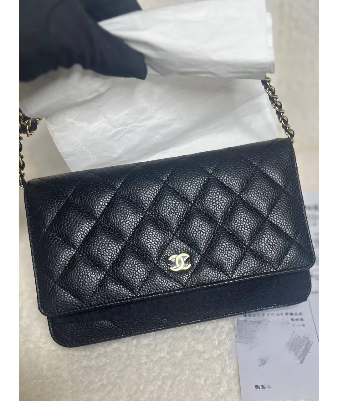 CHANEL Черная кожаная сумка через плечо, фото 5