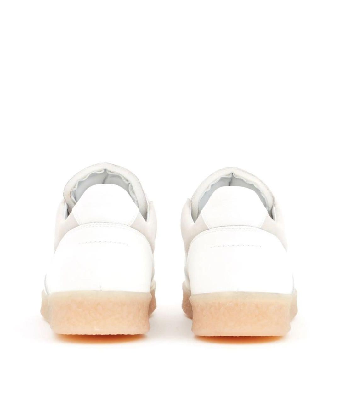 MM6 MAISON MARGIELA Бежевые кожаные кеды, фото 6