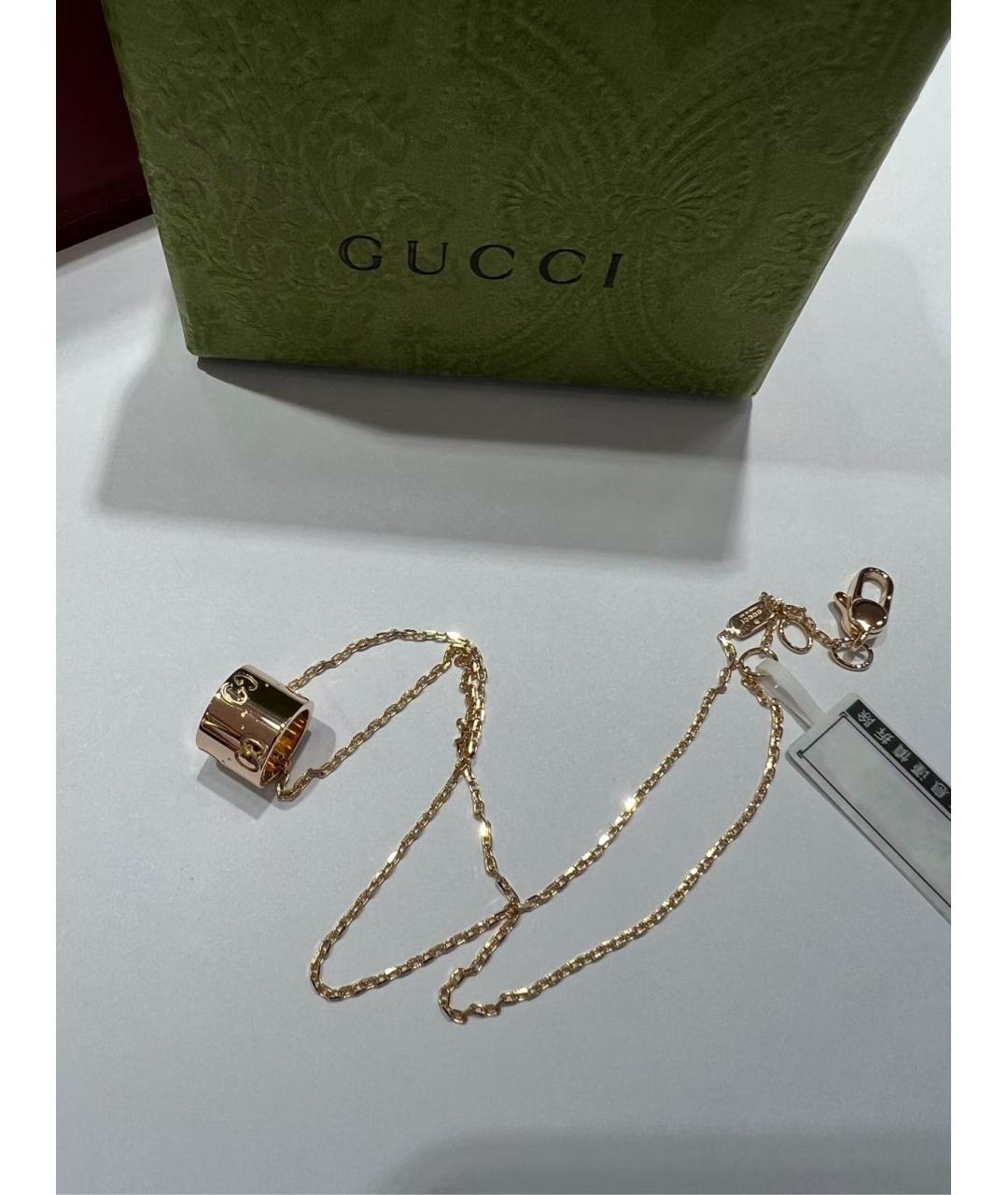 GUCCI Золотая подвеска из розового золота, фото 2