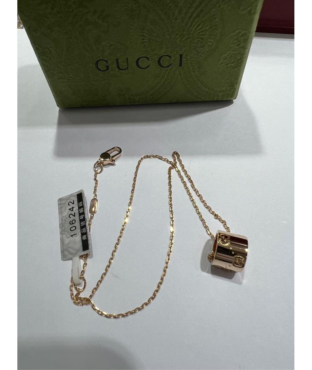 GUCCI Золотая подвеска из розового золота, фото 5