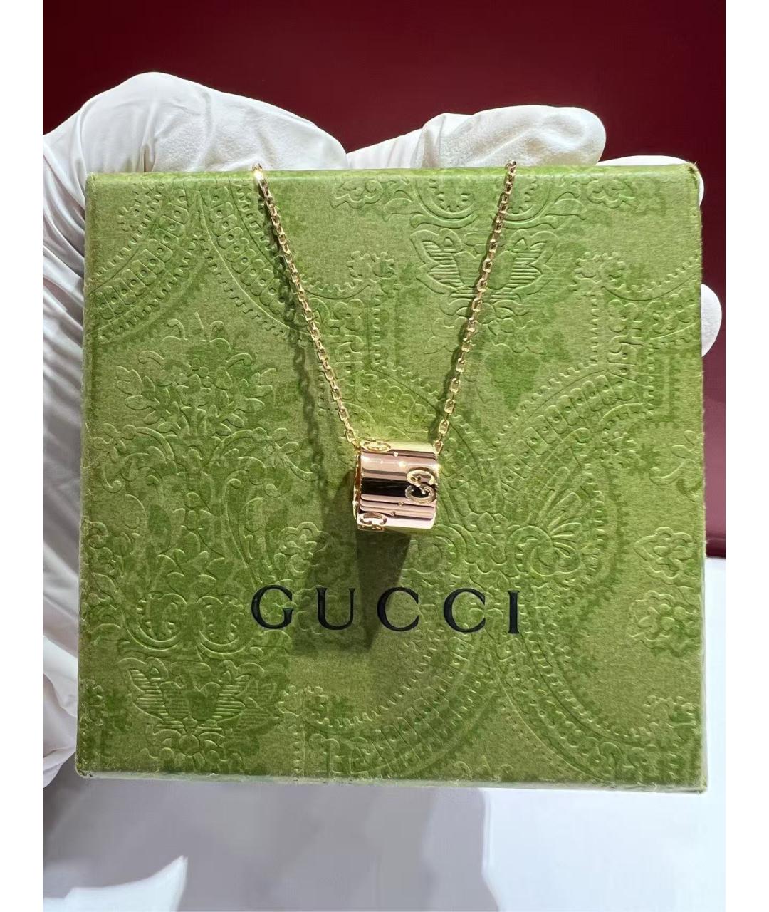 GUCCI Золотая подвеска из розового золота, фото 4