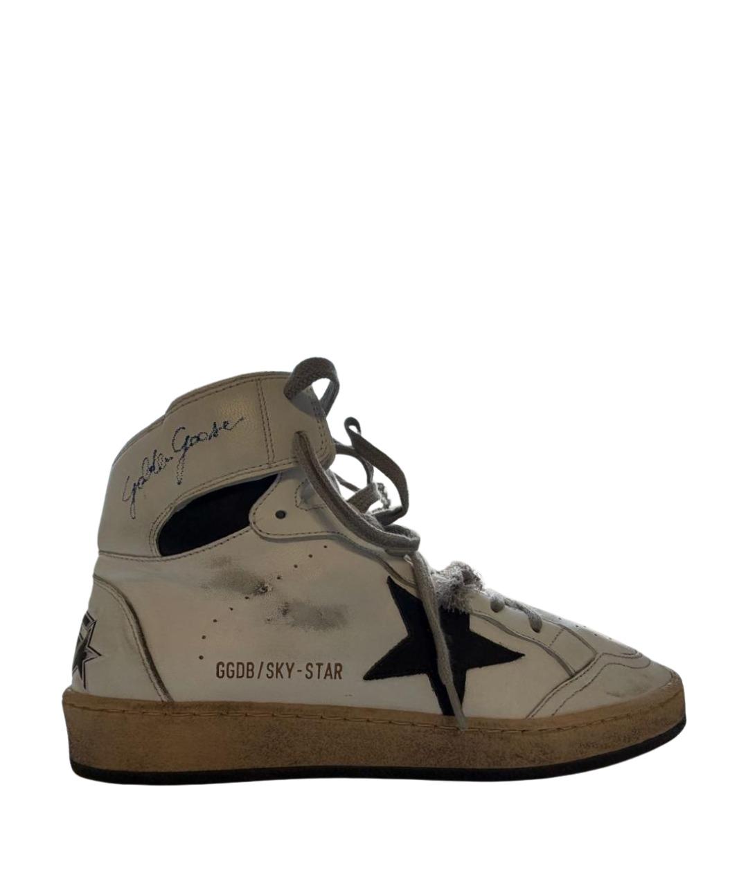 GOLDEN GOOSE DELUXE BRAND Белые кожаные кеды, фото 1
