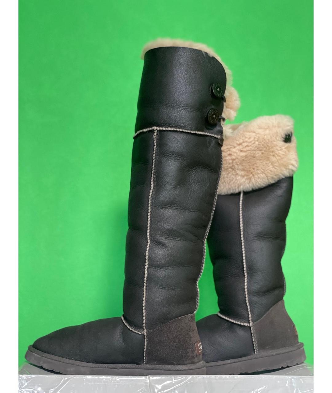 UGG AUSTRALIA Коричневые кожаные сапоги, фото 7