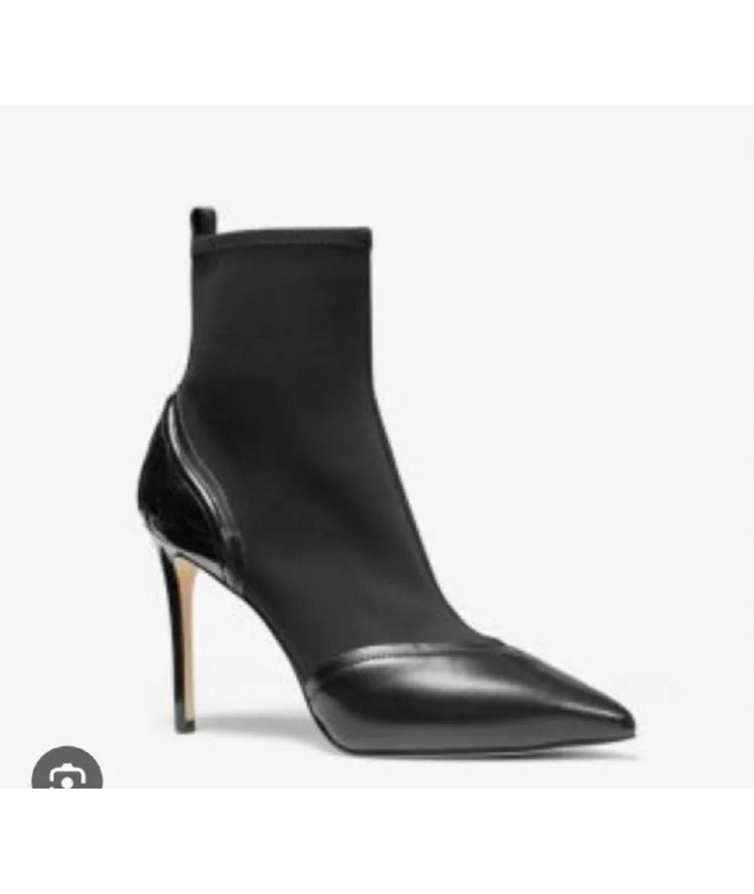 MICHAEL KORS Черные кожаные ботильоны, фото 7