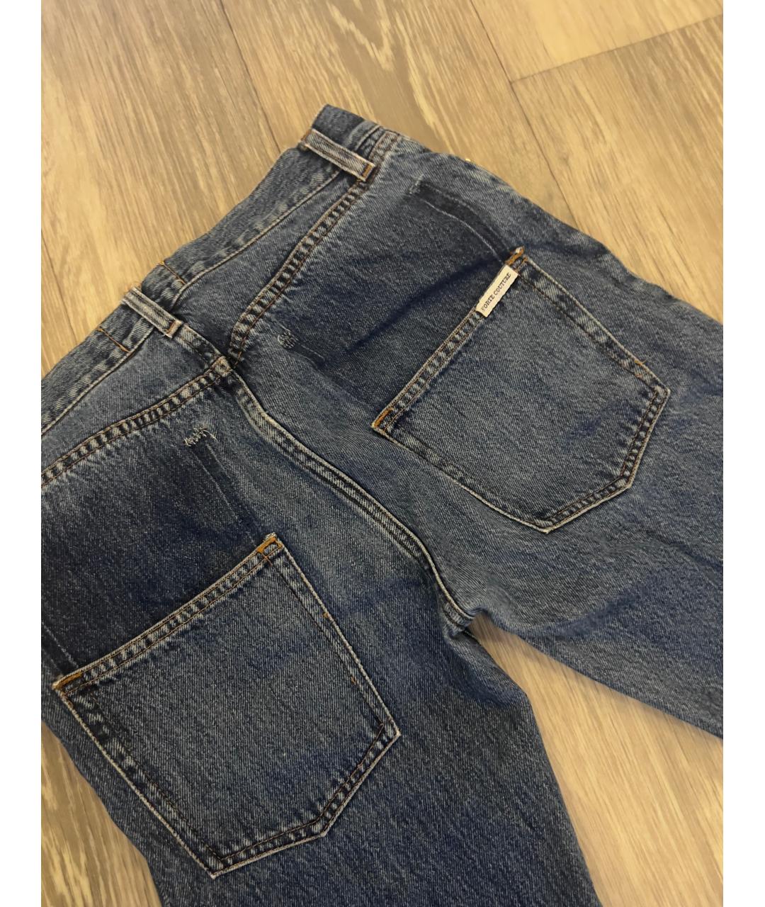 FORTE COUTURE Синие хлопковые прямые джинсы, фото 3