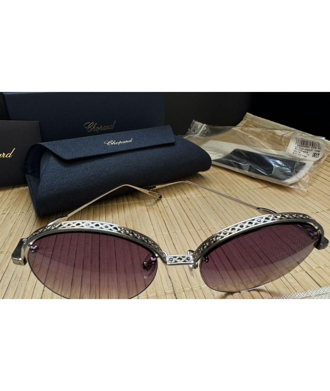 CHOPARD Фиолетовые металлические солнцезащитные очки, фото 4