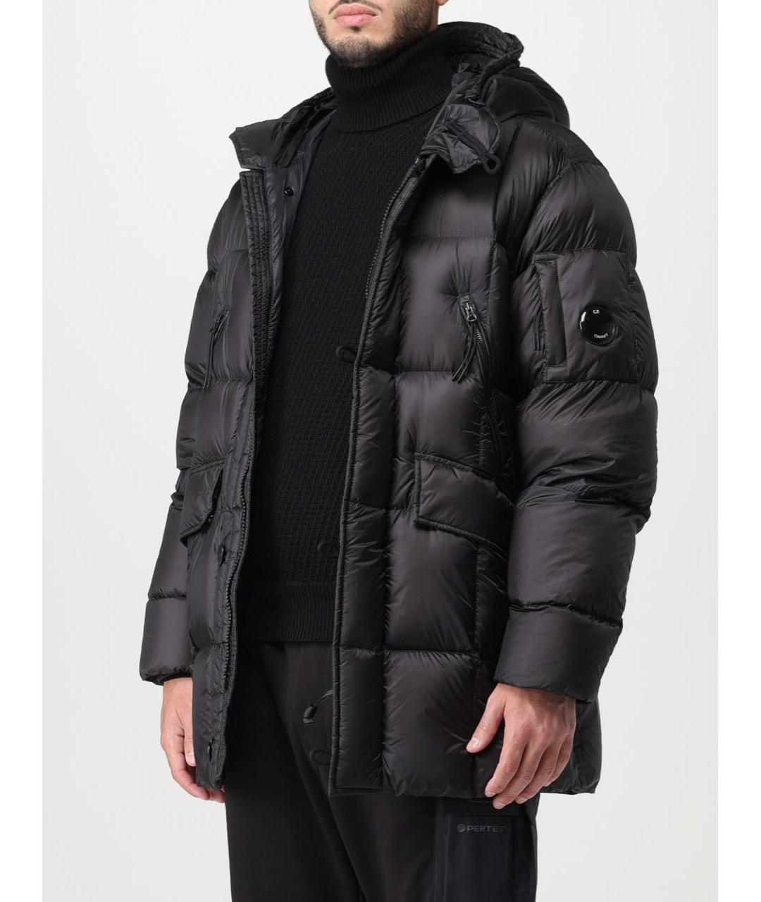 CP COMPANY Черный полиамидовый пуховик, фото 7