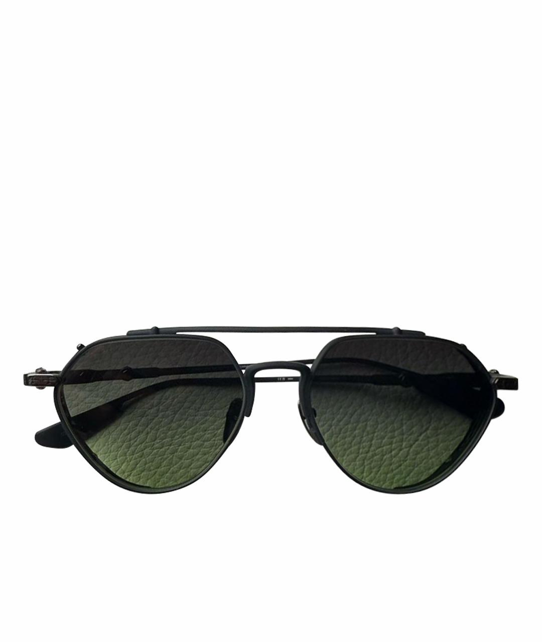 CHROME HEARTS Черные металлические солнцезащитные очки, фото 1