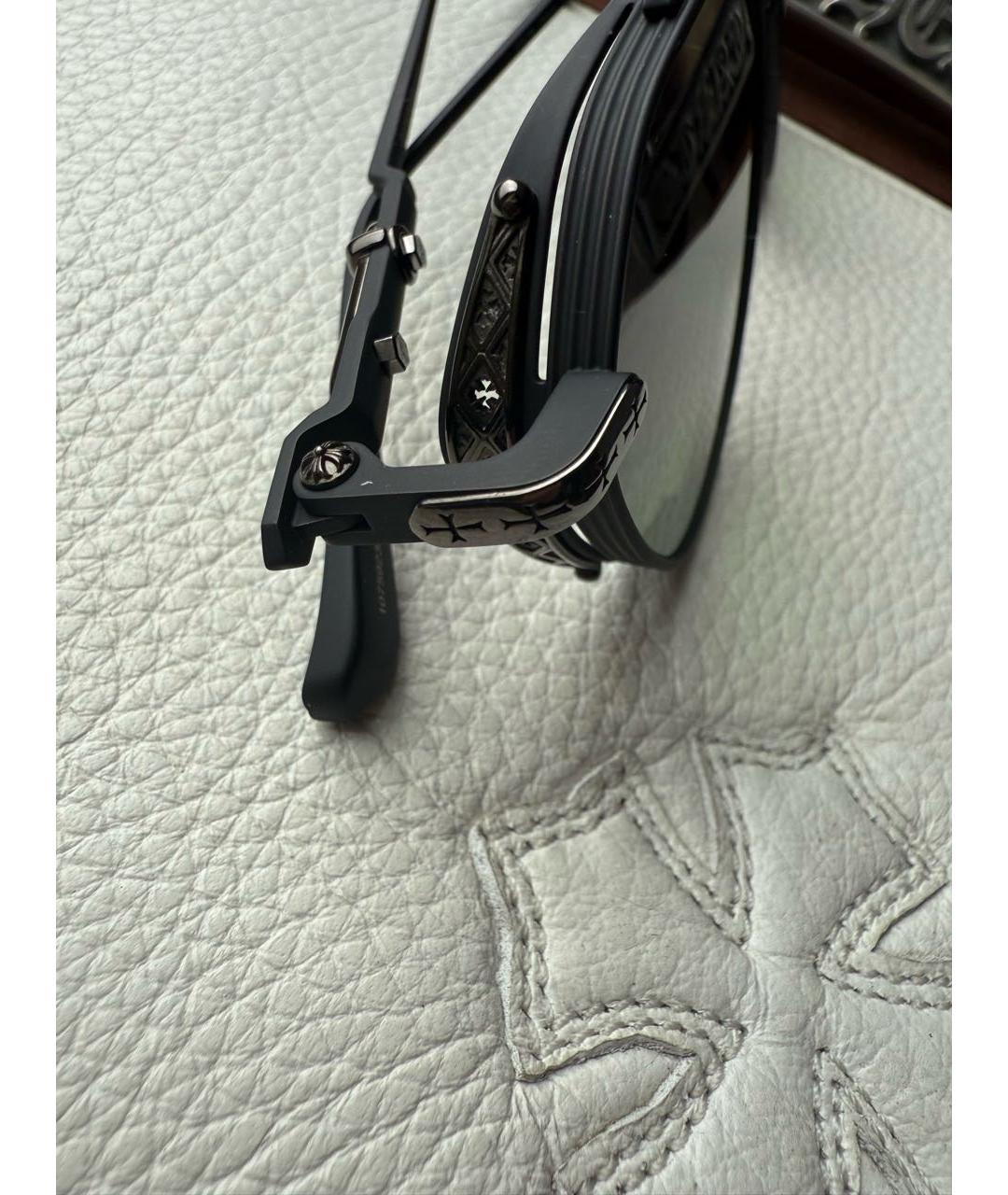 CHROME HEARTS Черные металлические солнцезащитные очки, фото 7