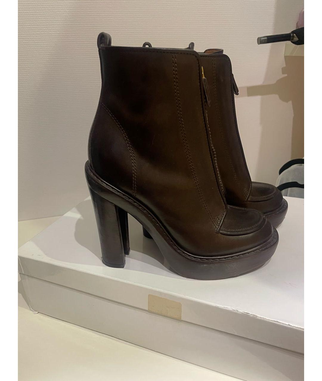 GIVENCHY Коричневые кожаные ботинки, фото 9