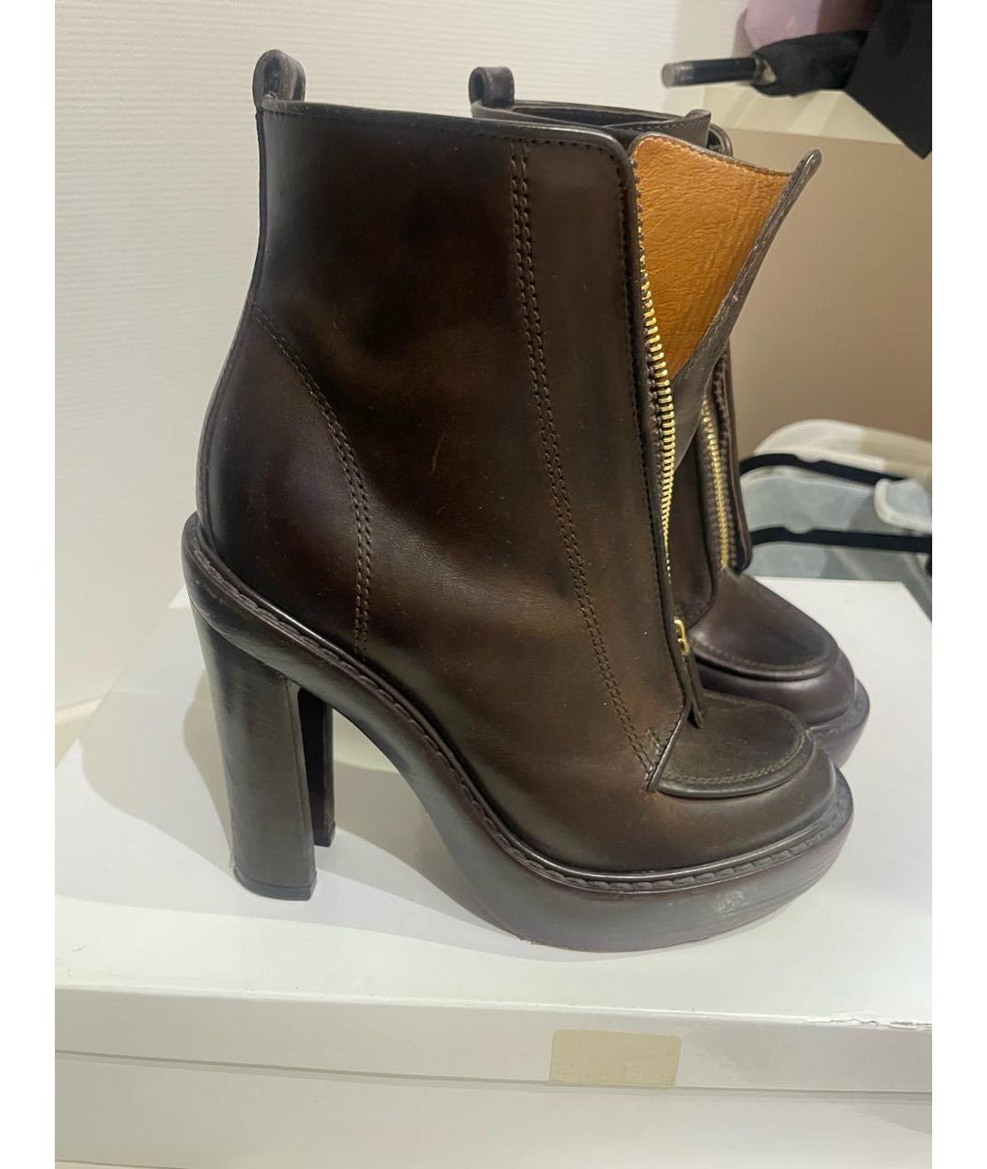 GIVENCHY Коричневые кожаные ботинки, фото 4
