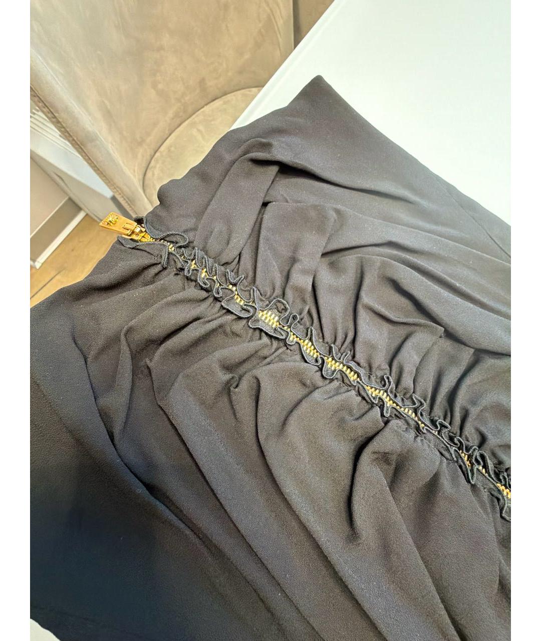 VERSACE Черное вискозное коктейльное платье, фото 3