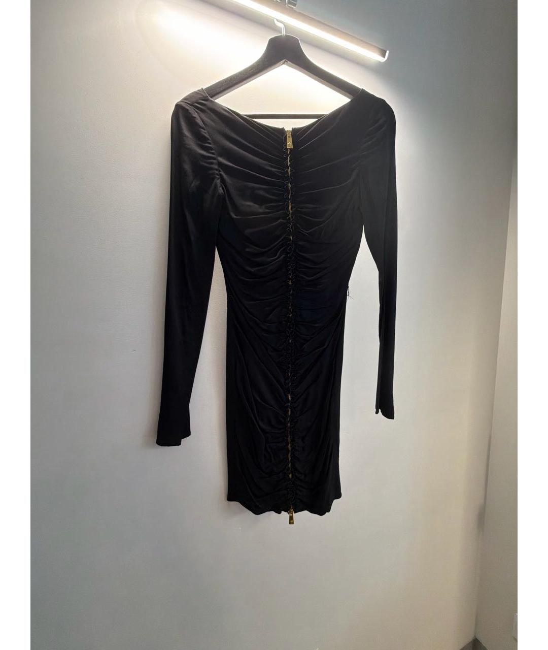 VERSACE Черное вискозное коктейльное платье, фото 5