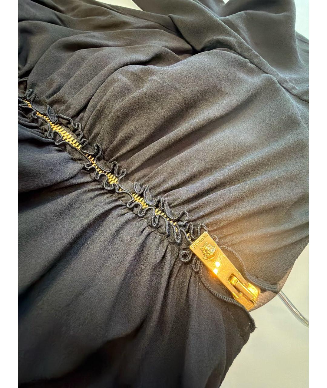 VERSACE Черное вискозное коктейльное платье, фото 2