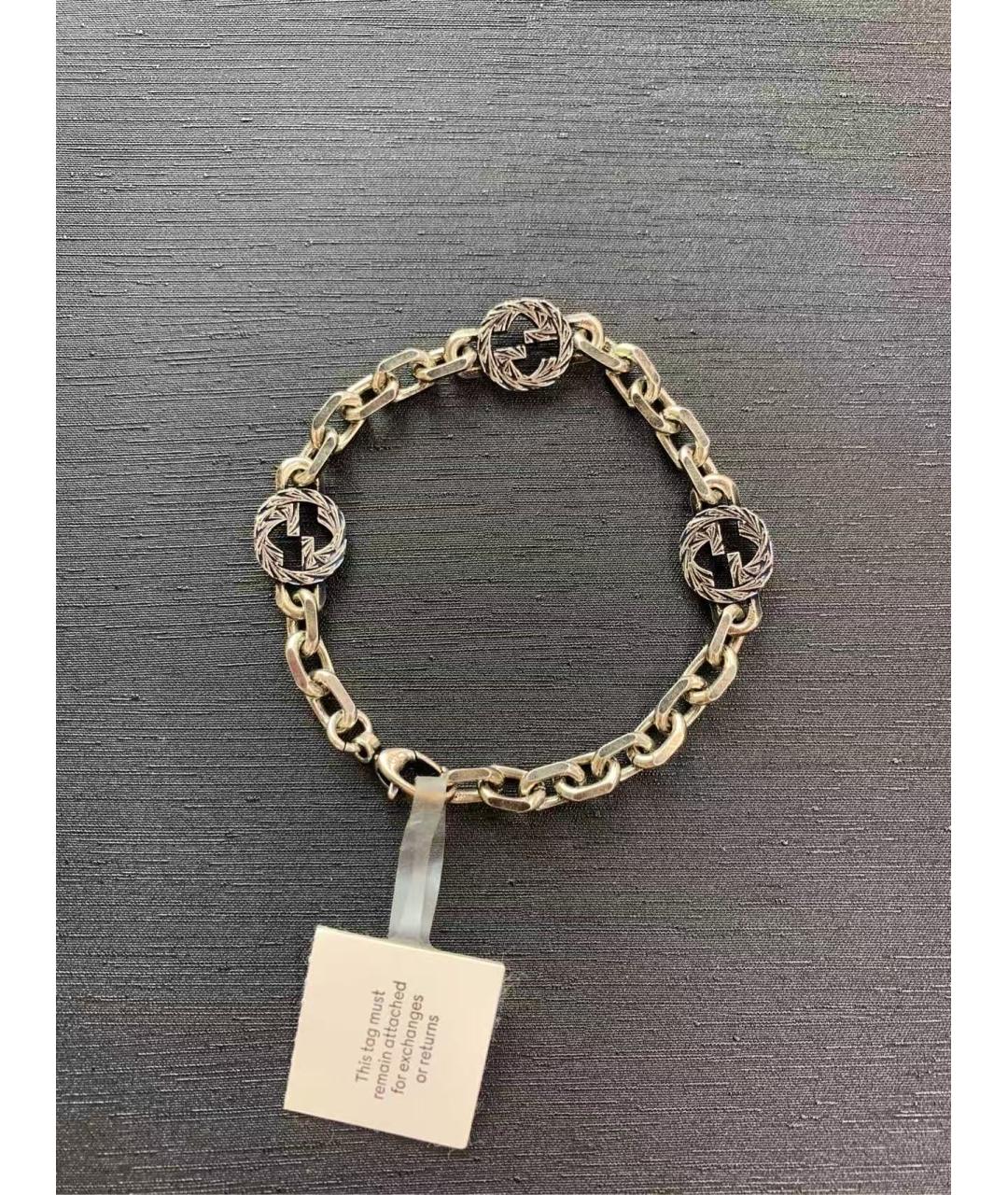 GUCCI Серебрянный серебряный браслет, фото 3