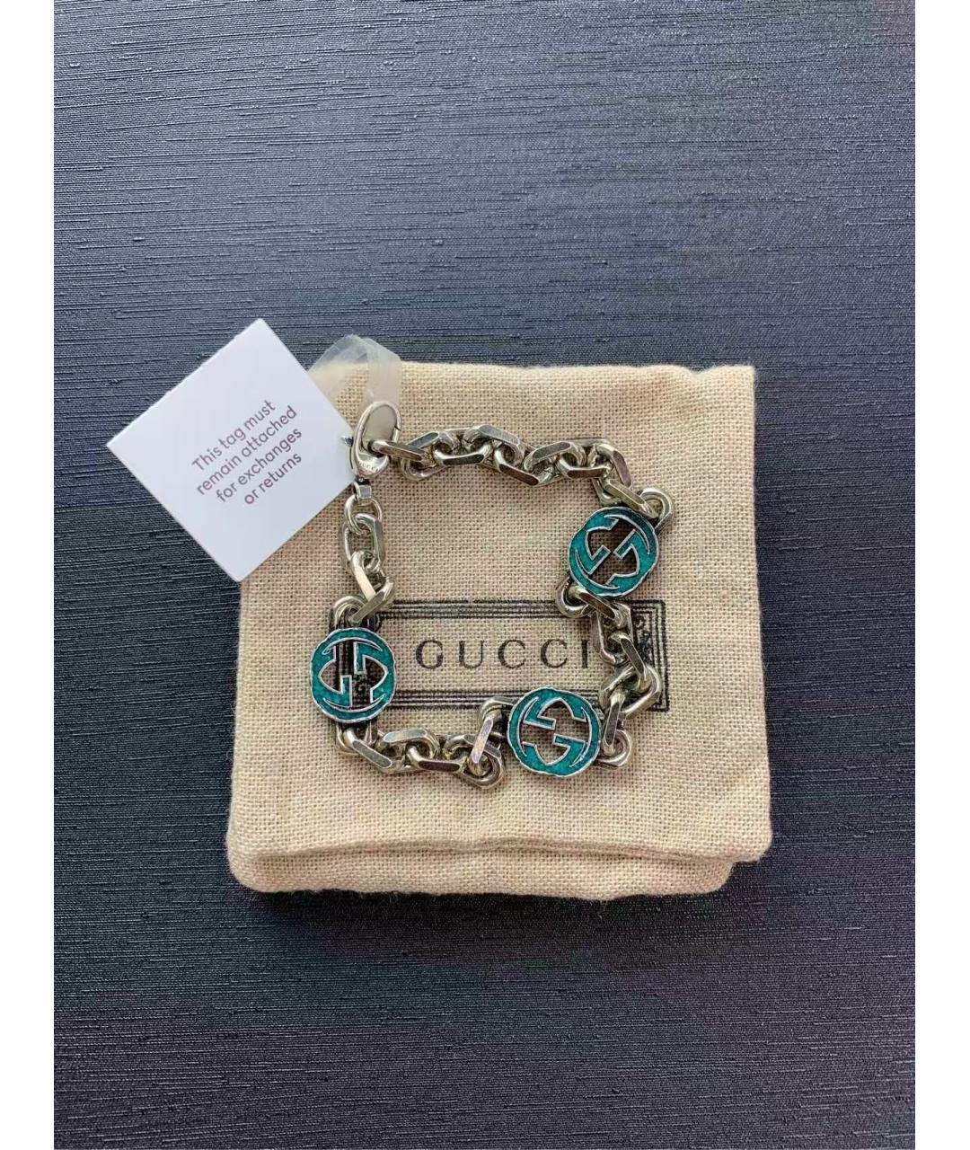 GUCCI Серебрянный серебряный браслет, фото 4