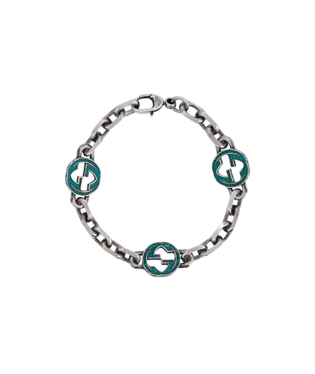 GUCCI Серебрянный серебряный браслет, фото 6