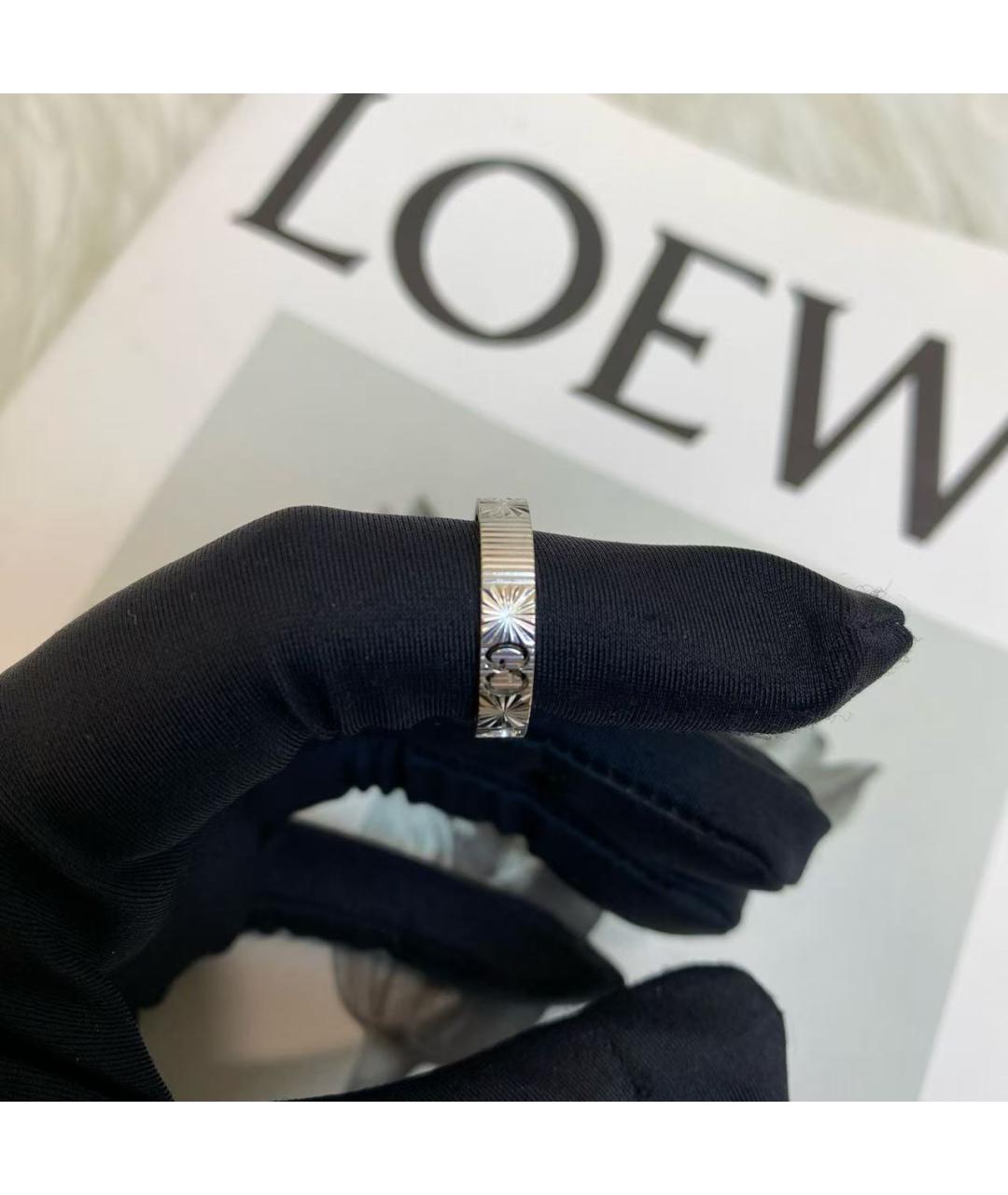GUCCI Серебряное кольцо из белого золота, фото 5
