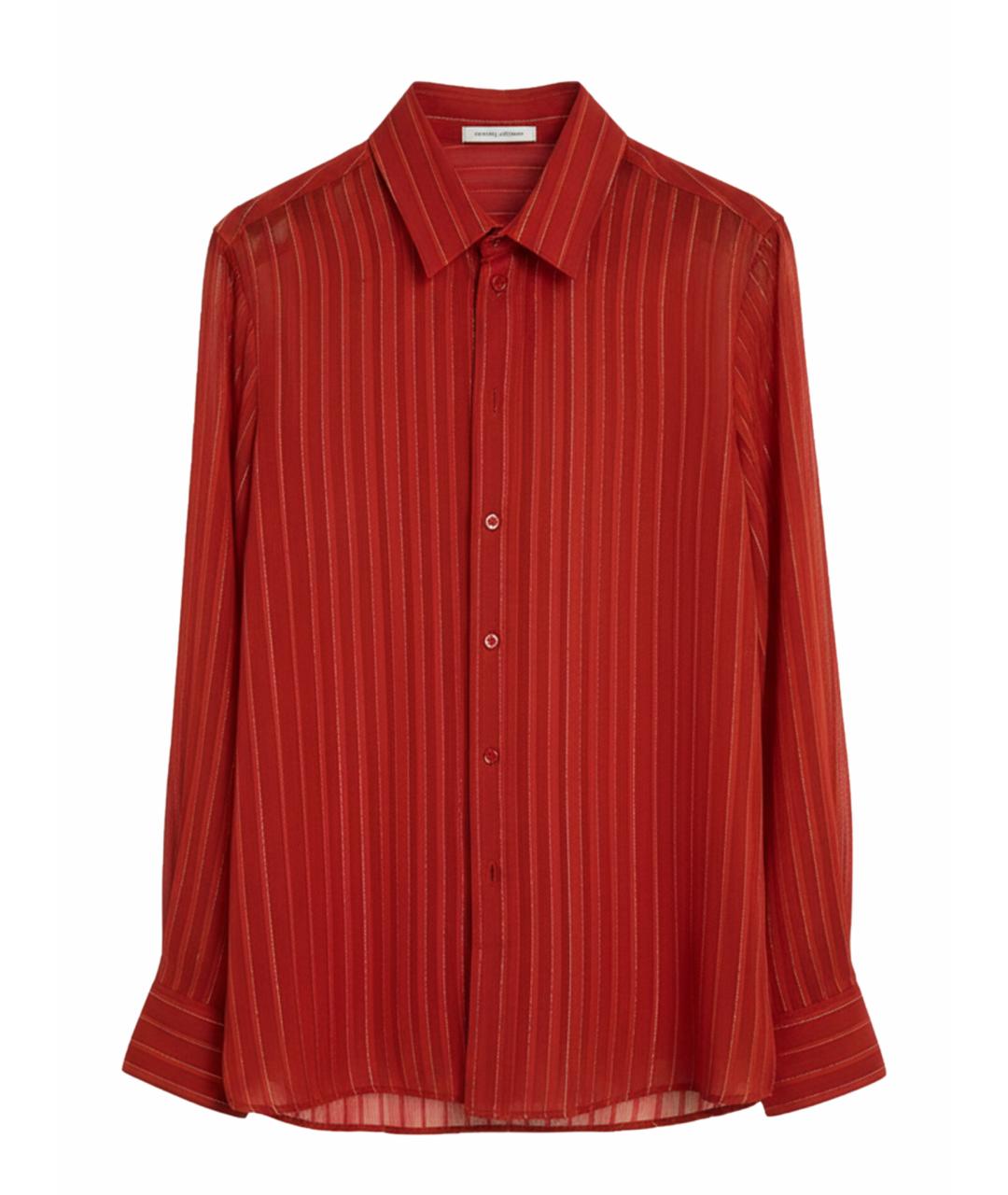 SAINT LAURENT Красная шелковая блузы, фото 1