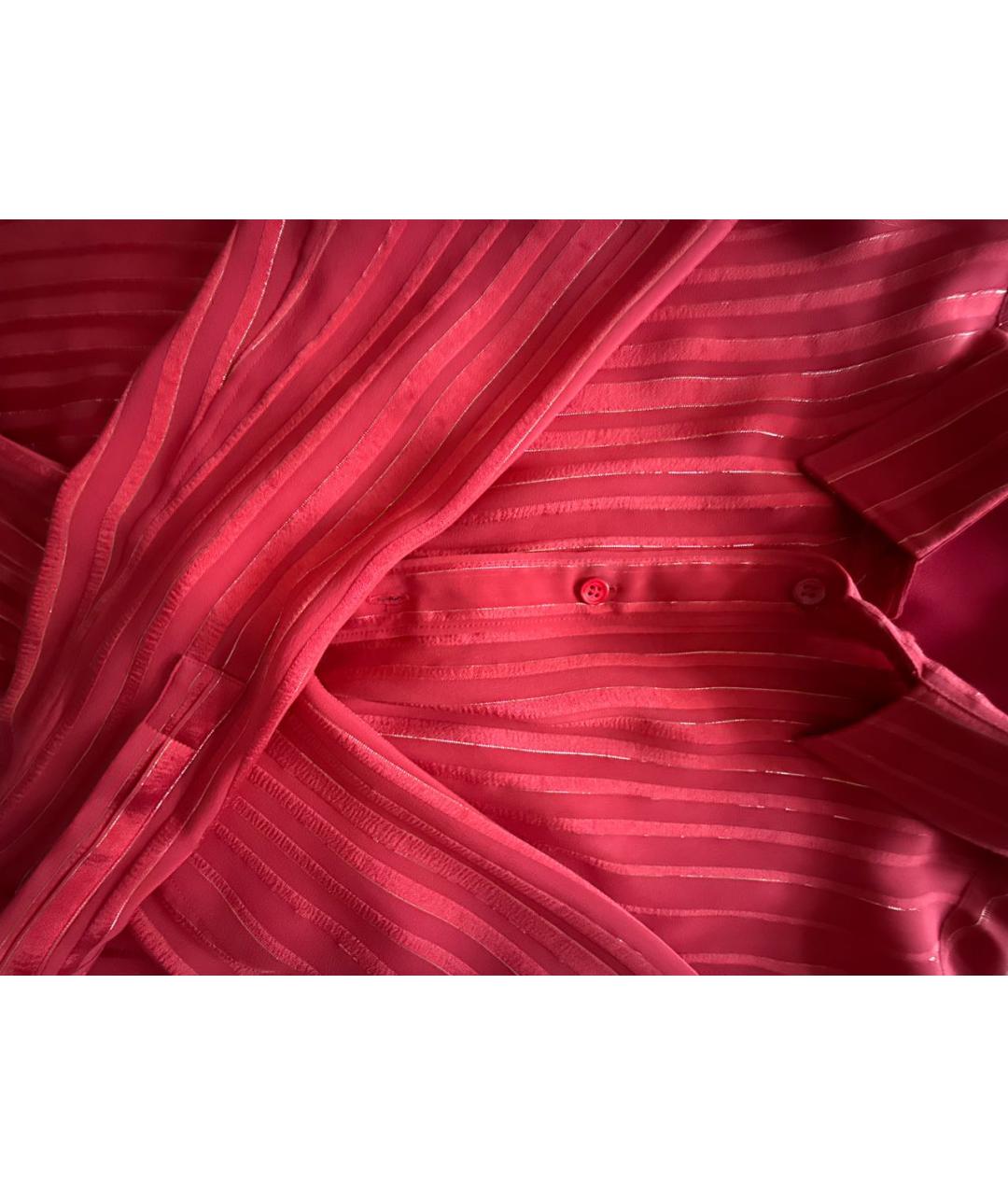 SAINT LAURENT Красная шелковая блузы, фото 4