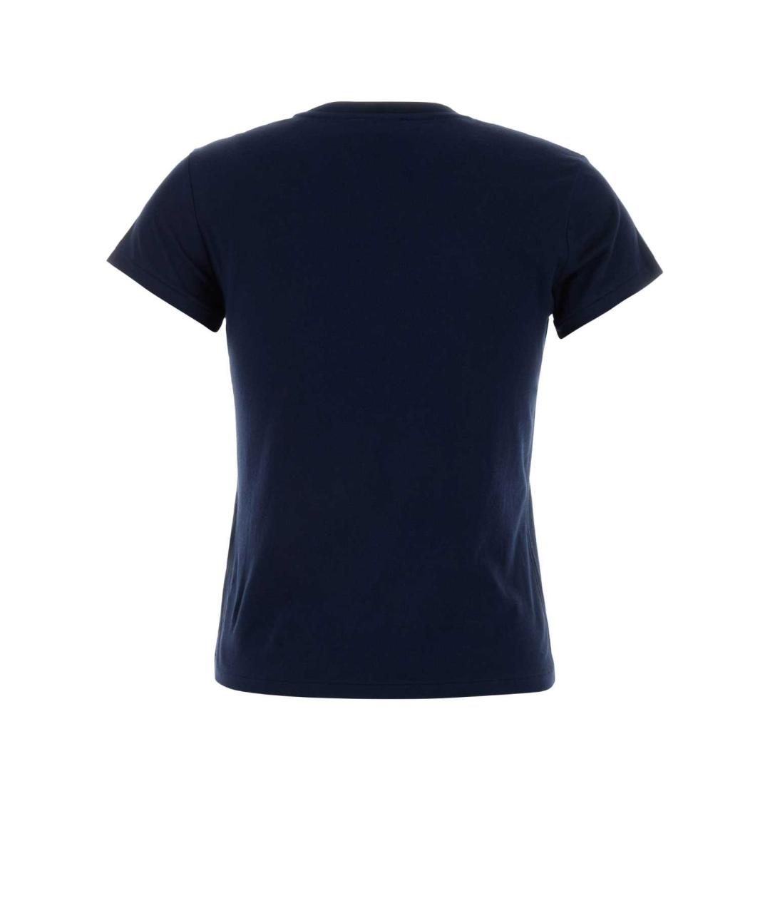 POLO RALPH LAUREN Синяя хлопковая футболка, фото 2