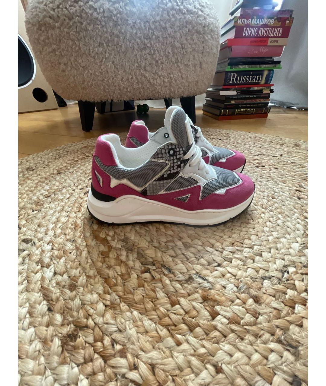 POLLINI Мульти замшевые кроссовки, фото 5