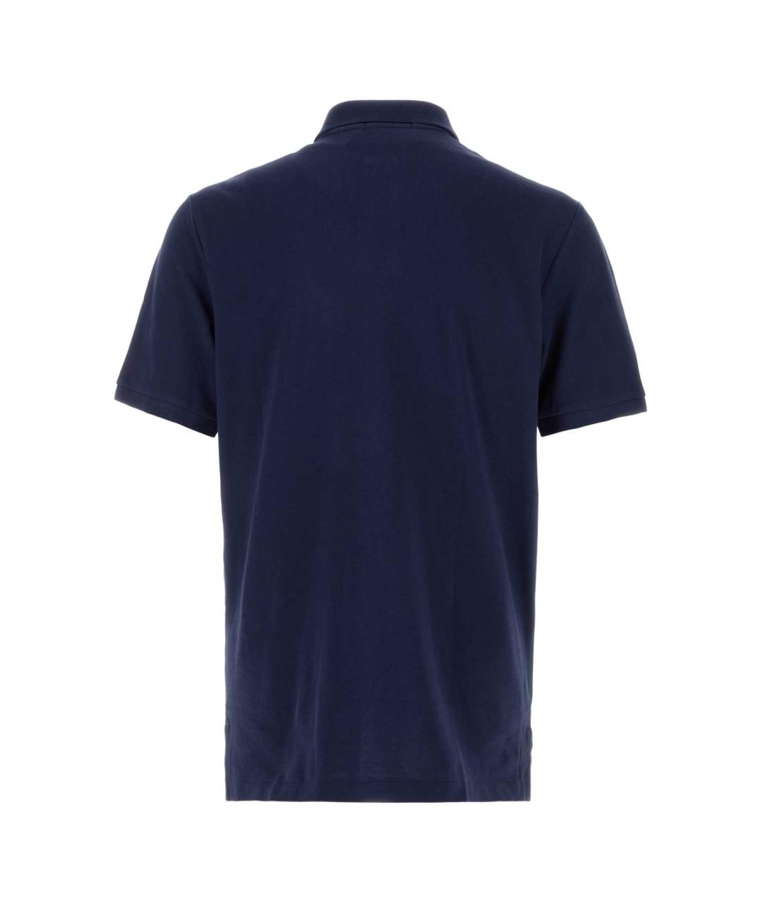 POLO RALPH LAUREN Темно-синее хлопковое поло с коротким рукавом, фото 2
