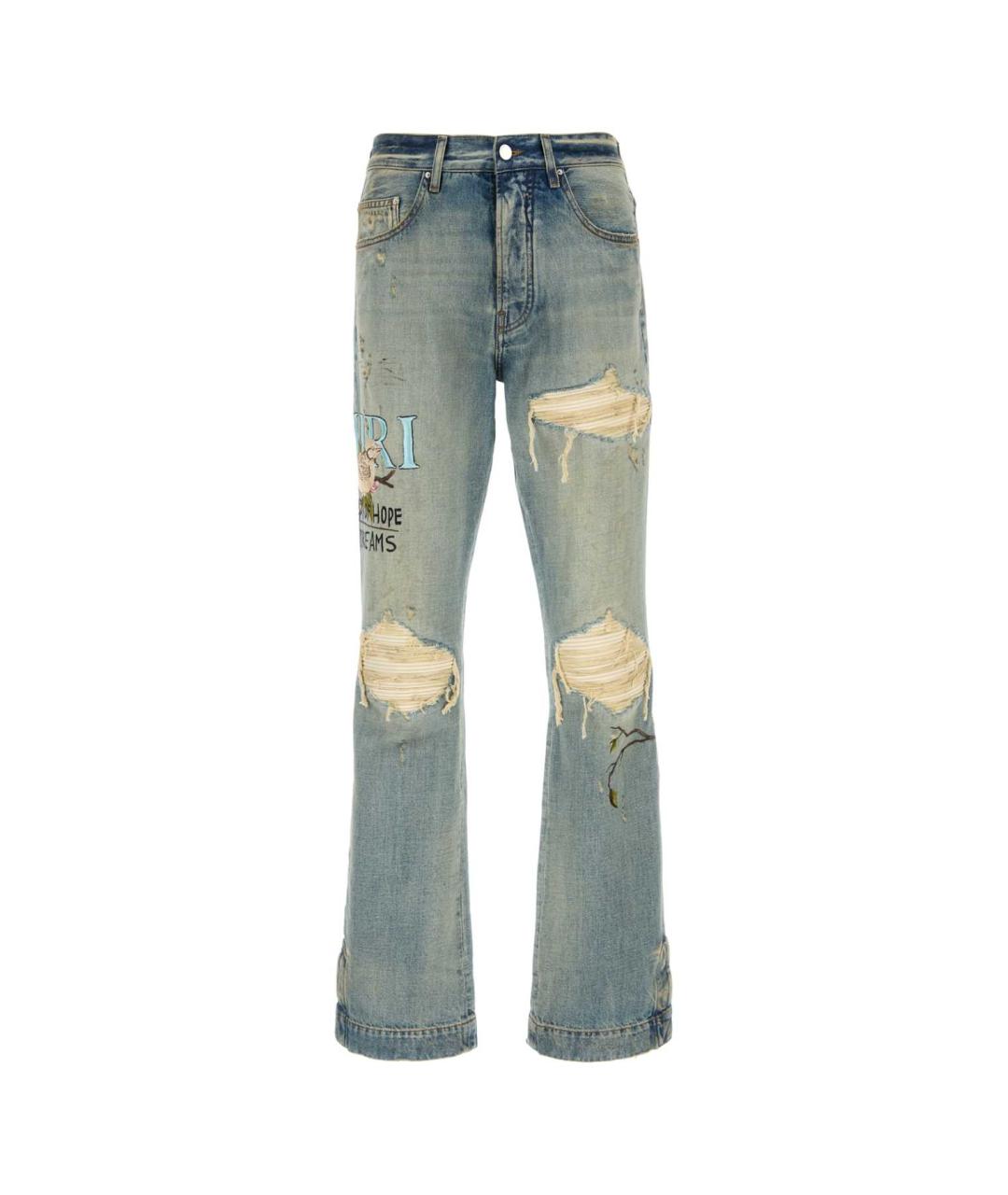 AMIRI Голубые хлопковые джинсы, фото 1